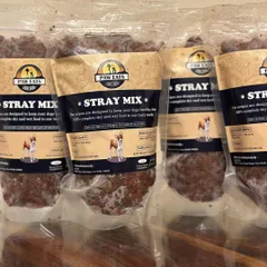The packaging for my Stray Mix clearly states the ingredients and feeding guidelines. It's a grain-free, filler-free, complete meal.