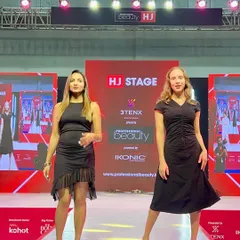 Models on the runway at the PBI Mumbai show. It's always rewarding to see the final looks come together and walk the stage.