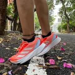 A close-up of the Adizero SL, a fantastic shoe for daily training. The right footwear is key to getting ready for any race, and this one is a staple in my rotation.