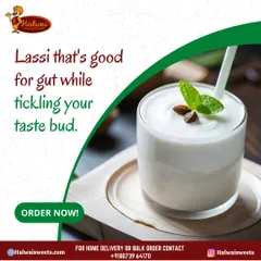 My lassi is good for the gut while tickling your taste buds. This creamy, chilled drink is a perfect refresher.