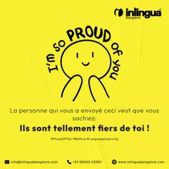 A duplicate of our "proud of you" message in French. We believe in reinforcing positivity and celebrating every step of the learning journey.