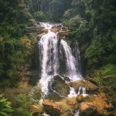 A slightly different composition of Shirley Falls, highlighting the lush green surroundings.