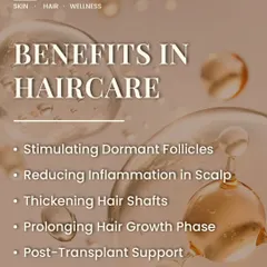 For hair, exosome therapy offers multiple benefits. It works by stimulating dormant follicles, reducing scalp inflammation, thickening hair shafts, and even providing support after a hair transplant.