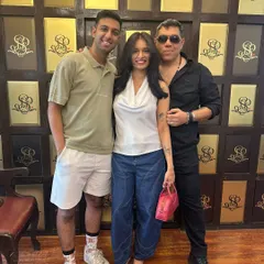 We love welcoming friends and couples to the salon for a day of pampering. Here I am with two clients who are looking stylish and happy after their visit.
