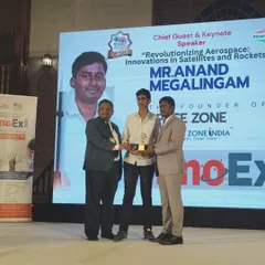 Celebrating a major victory at the INNOEX Robotics Football Competition in Kuwait. Our student, Shankarshan, receives the first prize trophy, a proud moment that highlights the competitive excellence we foster in our students.