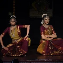A moment of perfect synchronicity during a duet performance for World Dance Day. Dancing with a partner brings a unique dynamic of contrast and connection to the stage.