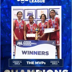 The MVPs are crowned the Under 14 Girls Champions. I congratulate these talented players on their fantastic performance and teamwork in the Junior Basketball League.