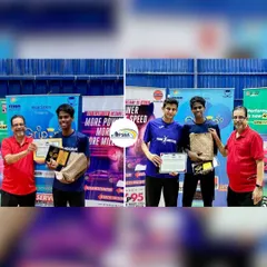 Our players receiving their awards at a local tournament. We support our shuttlers at every level of competition, celebrating each and every achievement along the way.