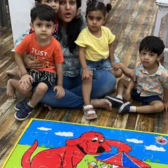 A happy, candid moment with my toddler batch after a fun puzzle session. These little ones bring so much joy and energy to the classroom.