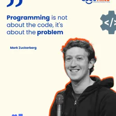 "Programming is not about the code, it's about the problem." Mark Zuckerberg's insight highlights our focus on developing strong problem-solving skills before ever touching a screen.