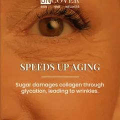 Did you know that sugar speeds up aging? It damages collagen through a process called glycation, which leads to wrinkles and sagging. Cutting back on sugar is great for your skin.