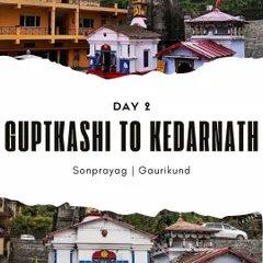 Day 2: The journey from Guptkashi to Kedarnath. This leg of the trip takes you through Sonprayag and Gaurikund, the starting point for the trek or helicopter ride to the Kedarnath temple.