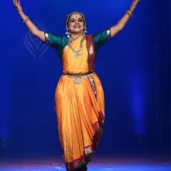 The culmination of a performance, a moment of pure bliss and gratitude. The energy from the audience and the connection with the divine is what every artist lives for.