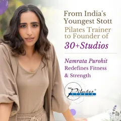 Meet Namrata Purohit, the visionary founder of The Pilates Studio. Her journey from being India's youngest Stott Pilates trainer to building over 30 studios is the foundation of our brand's commitment to excellence.