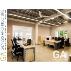 Functionality and clean design were key for this factory campus office. We created a bright, uncluttered environment with efficient workstations and ample storage, ensuring a productive and comfortable workspace.