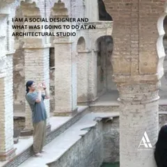 We encourage professionals from all backgrounds to join us. This image captures a social designer's perspective, finding her place and purpose within an architectural studio.