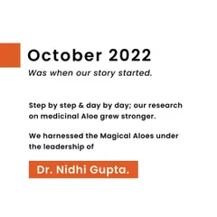 The story of my brand, Aloe & Me, began in October 2022. It was born from extensive research into the medicinal properties of Aloe, guided by my leadership and vision as a dermatologist.