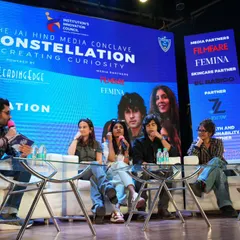 Moderating a full panel of creative minds at the Constellation Media Conclave. I facilitated a discussion with the cast and creators of 'What Are The Odds' at Jai Hind College, diving into their filmmaking process.