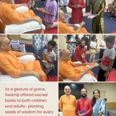 A blessed moment from our Jagannath Puri yatra, meeting Swami Sarvottamanandji Maharaj. We believe in planting seeds of wisdom, and as a gesture, we sponsored a sacred book for every participant to carry the teachings forward.