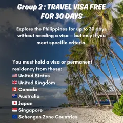 Want to stay longer? You can travel visa-free in the Philippines for up to 30 days if you hold a valid visa from specific countries like the US, UK, or Schengen zone. We help you figure out if you qualify.