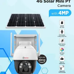 This is India's first 4G Solar Mini PT camera from Trueview, and I have it ready for you. It's a complete wire-free security solution that runs on solar power, perfect for outdoor areas where running cables is difficult.