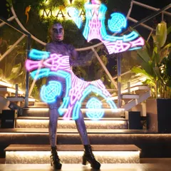 Another Halloween look, this time with long-exposure light painting. The custom patterns on the pixel fans create a ghostly, ethereal effect.