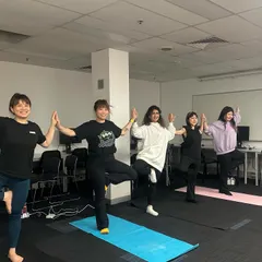 Bringing wellness to Melbourne! Here's a wonderful group at Gamma College finding their balance with the tree pose. My corporate yoga classes are designed to build connection and stability, one breath at a time, no matter where in the world you are.