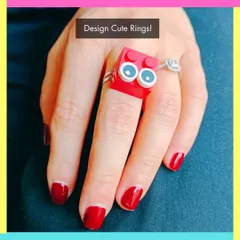 Who knew a LEGO brick could be so fashionable? This cute ring with googly eyes is a perfect example of the fun and quirky designs the kids come up with.