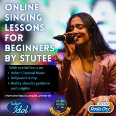 I offer personalized online singing lessons for anyone ready to start their musical journey. This poster outlines my core focus areas: building a strong foundation with Indian classical music, mastering Bollywood and Pop songs, and providing practical guidance for reality show auditions based on my own experience.