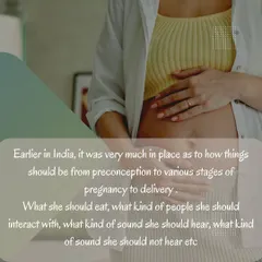 In ancient India, great care was taken during pregnancy, from what the mother ate to the sounds she heard. This was to ensure the best possible start for the new life. My program brings some of this ancient wisdom to the modern mother.
