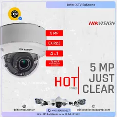 Experience crystal clear surveillance with this 5 MP Hot Series camera from Hikvision. Higher resolution means sharper images, making it easier to identify faces and details when it matters most.