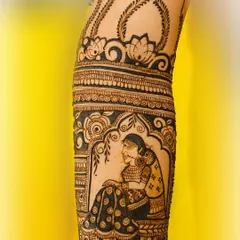 This is the matching bride's portrait from the Rajasthani set, showing her seated gracefully in a palace window (jharokha). Every detail, from her attire to her posture, is designed to complement the overall story.
