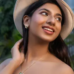 This is how our Aranya Collection comes to life. It's designed for women who move with quiet confidence. The pieces are light enough to live in but hold a depth and intention that feels unmistakable when worn.