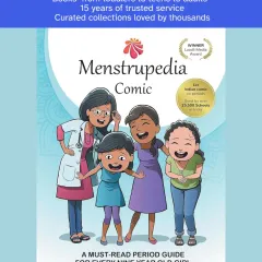 The "Menstrupedia Comic" is a friendly and easy-to-understand guide to periods for young girls. Medically accurate and culturally sensitive, it uses beautiful illustrations to help parents and educators talk openly about puberty and growing up.