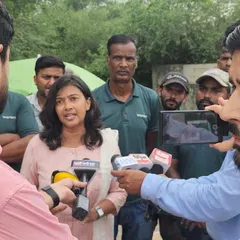 Our team briefs the media during a visit by Hon’ble Chief Minister Shri Nayab Singh Saini and other dignitaries to the Badshahpur Forest Corridor, highlighting our successful urban ecological revival projects.