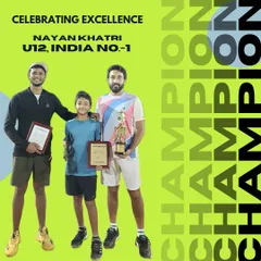 We are incredibly proud to celebrate our student, Nayan Khatri, on achieving the All India Tennis Association (AITA) No. 1 ranking for the U12 category. This is a result of immense dedication and our high-performance coaching.