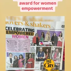 A social media story highlighting the HT City coverage of my Lifetime Achievement award for women empowerment.