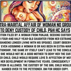 A woman's extra-marital affair is not automatic grounds to deny her custody of her child. The court prioritizes the child's need for love and affection, a principle I strongly advocate for in custody battles.