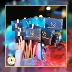 Personalized couple tags for the wedding of Rahul and Nakshatra. These small details make each drink special and serve as a wonderful keepsake for guests.