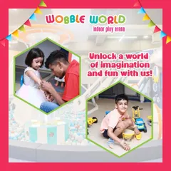 A collage showing the fun activities we offer, including tattoo painting and playing in the sand pit. We help kids unlock a world of imagination.
