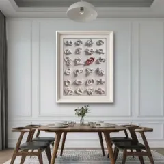 Here is 'KNOTS' installed in a minimalist dining room. The piece serves as a daily reminder of personal growth and the continuous effort to become a better version of ourselves.