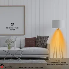 We help you upgrade your home by making your old appliances smarter. Scheduling power for devices like this lamp ensures they are only on when needed, which is a simple hack for a more efficient home.
