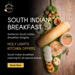 We provide authentic South Indian breakfast catering for all special events. Our menu features beloved classics like idli, vada, dosa, and pongal, served with fresh chutneys and sambar for a complete and flavorful meal.