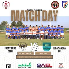 The final match day announcement for the DSA 'A' Division League. The entire season came down to this game against Juba Sangha FC at the Dr. BR Ambedkar Stadium.