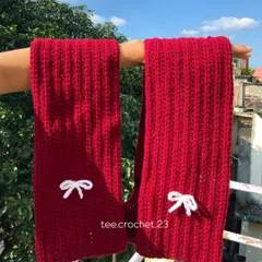 Two of the finished Mikasa scarves hanging side-by-side, showing the consistent quality I maintain across every piece in a bulk order.