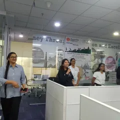 Our instructors engaging with employees at Integrated Personnel Services (IPS Group) in Goregaon. We create a friendly and interactive environment to make yoga accessible and enjoyable for everyone in the office.