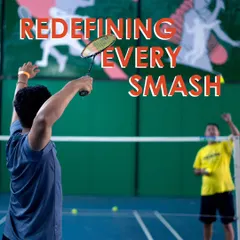 Redefining every smash. An adult player practices his overhead shots during a coaching session at Oneiros The Sports Club.