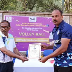 My coaching methods are backed by certified expertise. I am proud to have earned an 'A' Grade in the Volleyball Coaching Course from the Sports Authority of India (SAI), Netaji Subhas Southern Centre.