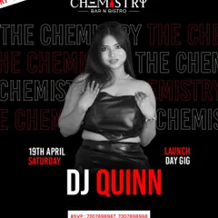 The flyer for my launch day gig at The Chemistry Bar N Bistro in Hyderabad, a major event for the club's opening.