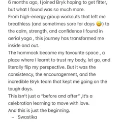 This is the 'why' behind the workout. Swastika's journey of losing 14 kgs in 6 months was about more than just fitness, it was about finding confidence and learning to move with love.